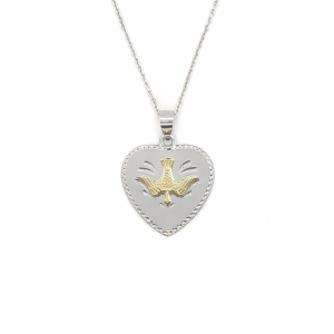 Sterling Silver Heart Confirmation Medal