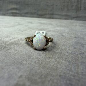 9ct Oval Opal Yellow Gold Ring