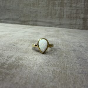 9ct Pear Shaped Opal Yellow Gold Ring